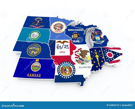 Map Usa Midwest Region New Royalty-Free Stock Image | CartoonDealer.com ...