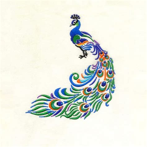 Peacock Embroidery - Etsy