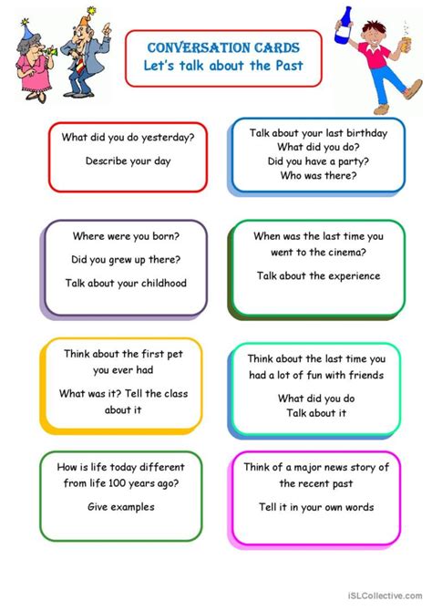 Conversation Cards English Esl Worksheets Pdf And Doc