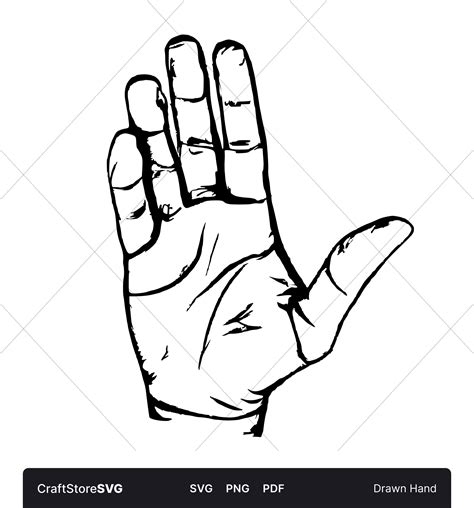 Drawn Hand SVG premium Drawn Vector SVG - Etsy