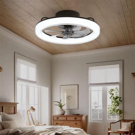 Chanfok Low Profile Ceiling Fan With Light Flush Mount Ceiling