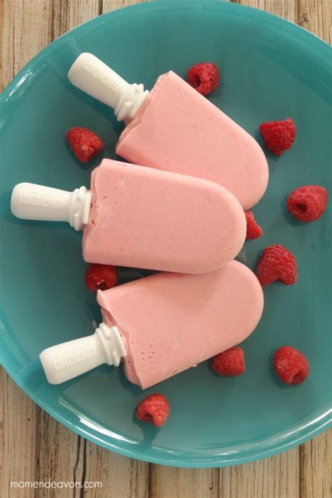 Raspberry Greek Yogurt Popsicles Mom Endeavors