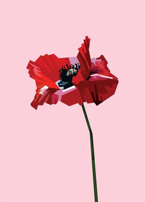 Poppy Poster Picture Metal Print Paint By Ef Fadli Displate