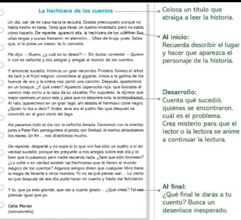 un cuento con sus partes inició desarrollo y final Brainly lat