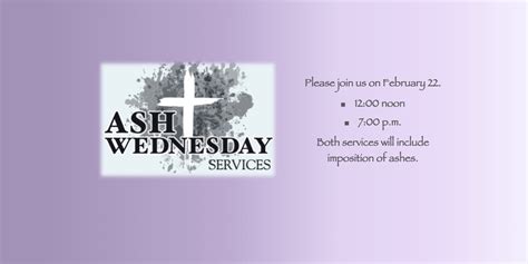 Ash Wednesday Services | Reformation Lutheran Church