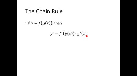 Calculus The Chain Rule YouTube