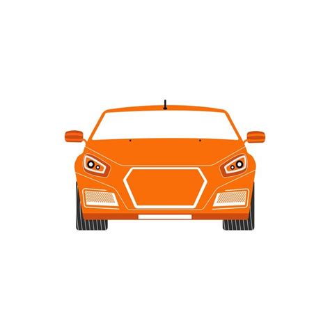 Ilustra O Vetorial De Carro Esportivo De Cor Laranja Vetor Premium