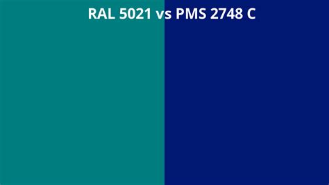 Ral 5021 Vs Pms 2748 C Ral Colour Chart Uk