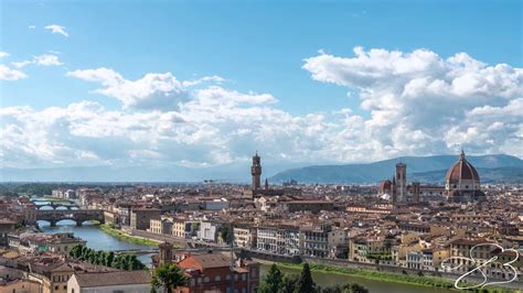 Florence View From Piazzale Michelangelo 4k Youtube