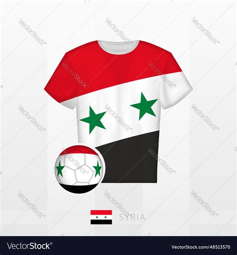 Football uniform of national team of syria with Vector Image