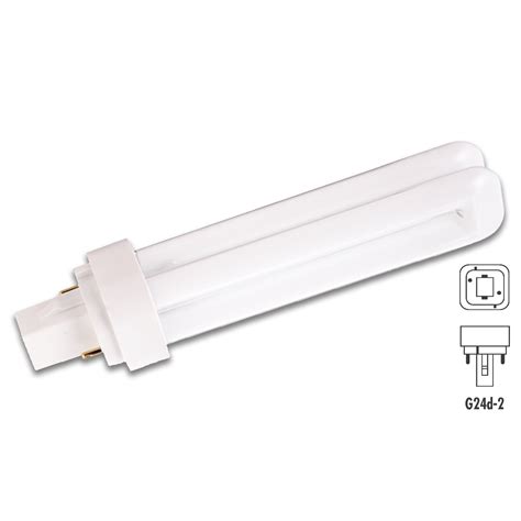 18W DOUBLE TUBE 2 PIN COMPACT FLUORESCENT BULB G24D 2 BASE WITH