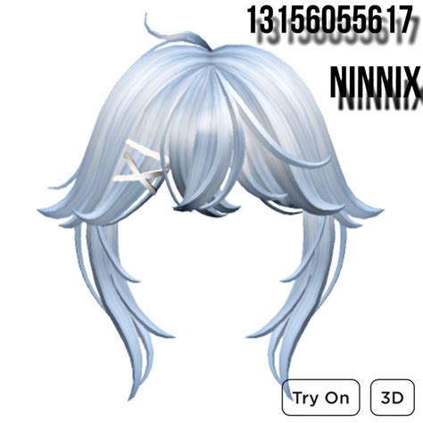 Anime Bangs With Hair Clips Sky Blue In 2024 Roblox Roblox Light