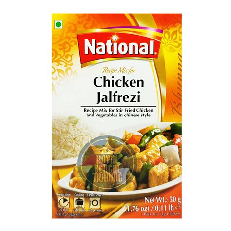 National Chicken Jalfrezi Masala 50g Royal Bengal Trading