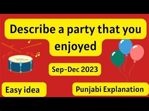 Describe A Party That You Enjoyed New Cue Cards Sep Dec 2023