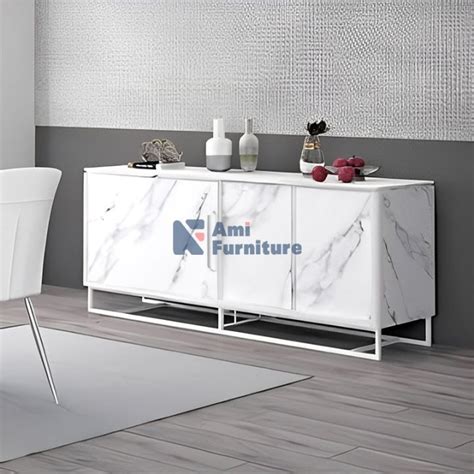 Lemari Serbaguna Credenza Minimalis Buffet Rak Cr Marble Siantano