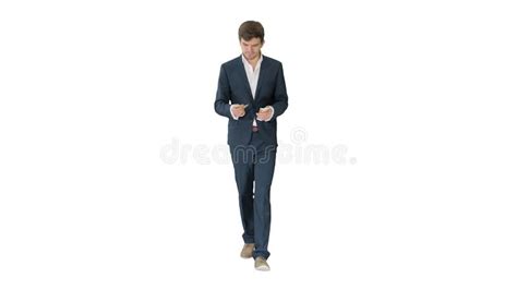 Happy Businessman Counting Money And Tucking It Inside His Jacke Stock