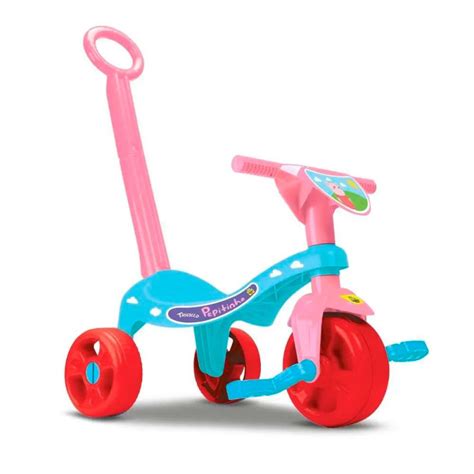 Triciclo Infantil Haste Removível Tchuco Pepitinha Samba Toys