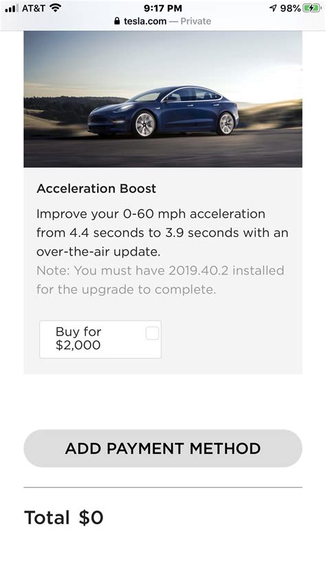 TESLA Acceleration Boost available NOW!! Is the boost to 3.9 seconds ...