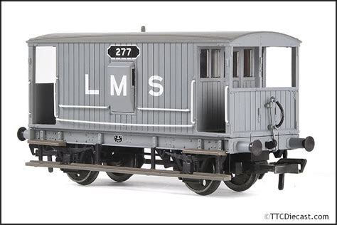 Bachmann 38 552b Midland Railway 20t Brake Van With Duckets Lms Grey Oo