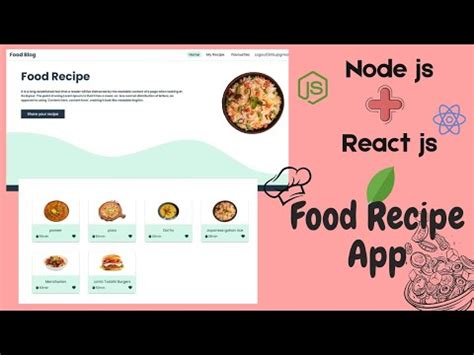 Food Recipe App Mern Stack Node Js React Js Mongodb Part Youtube