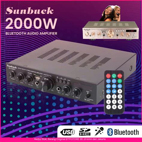 COD Sunbuck Audio Amplifier Bluetooth EQ Karaoke FM 2000W Ampli Full