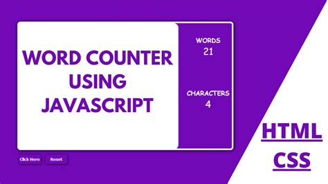 How To Create A Word Counter Using Html Css Javascript Live Character Counter Wordcounter