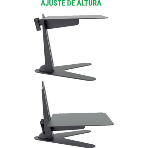 Suporte De Mesa Para Monitor Multivisão Mt Base Com Nr17 Ajuste De Altura 10 A 24 Polegadas