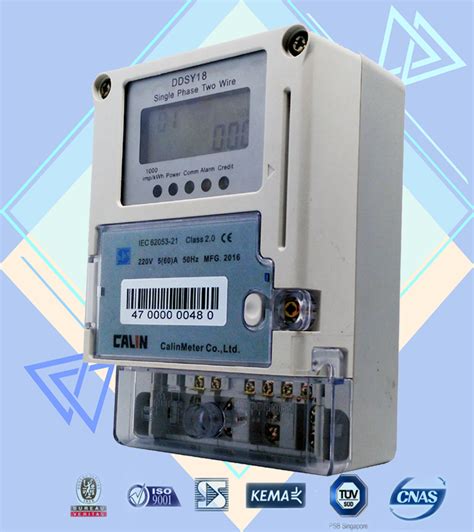 Card Prepayment Wireless Electricity Meter 6 Digits Single Phase Kwh Meter