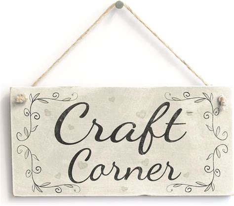 Craft Corner Handmade Rustic Country Wooden Decor Door Signplaque