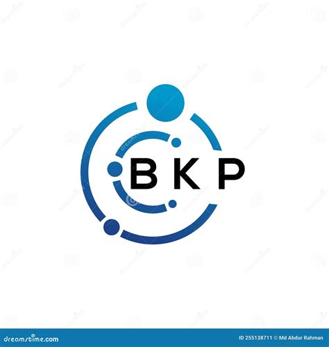 Bkp Letter Logo Design On White Background Bkp Creative Initials