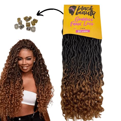 Cabelo Goddess Faux Locs G Black Beauty Crochet Braids Cm Shopee