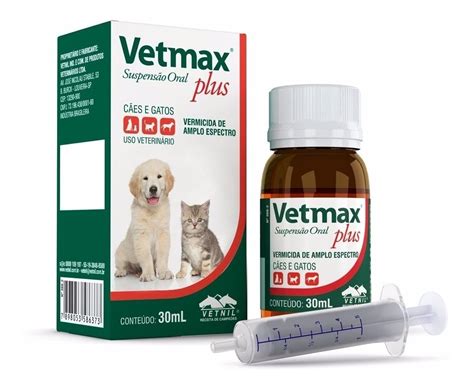 Rem Dio De Verme Filhote Gato E C O Vetmax Plus Suspens O Mercado Livre