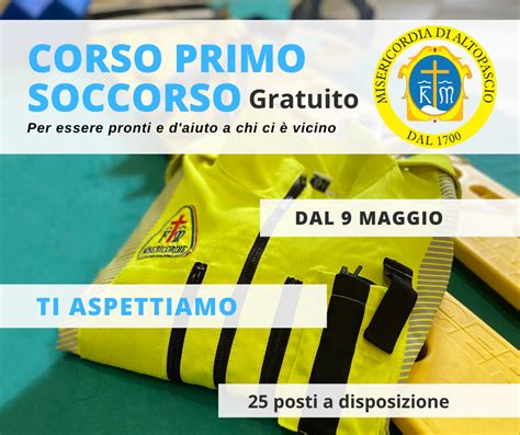 Corso Di Primo Soccorso Gratuito Misericordia Di Altopascio