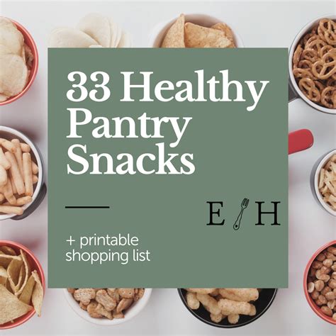 33 Healthy Pantry Snacks Printable Shopping List — Elizabeth Harris