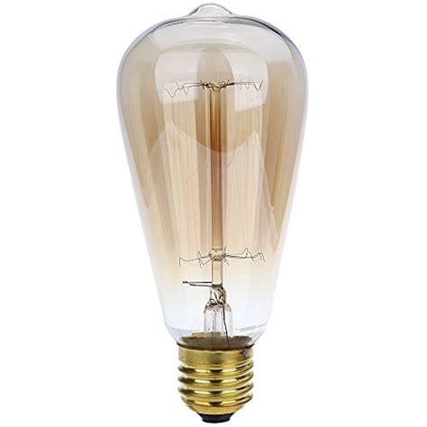 [12 Pack] Vintage Edison Bulbs With Squirrel Cage Filament 60w Dimmable E26 E27 St64 Tear Drop