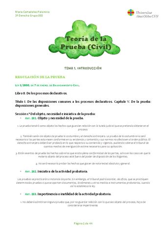 Teoria De La Prueba Civil Pdf