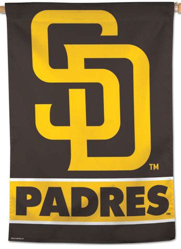 San Diego Padres Brown-and-Gold Official MLB Team Logo Premium 28x40 W ...