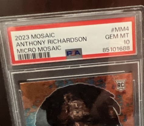 2023 Mosaic Micro Mosaic Anthony Richardson MM4 Case Hit SSP PSA 10 RC