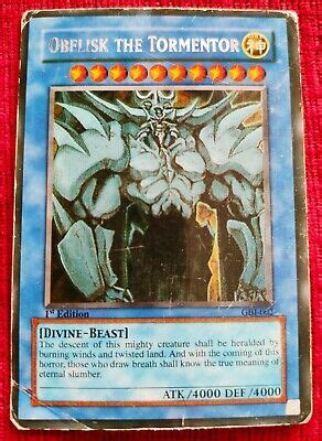 Obelisk The Tormentor GBI 002 1st Edition Yu Gi Oh Gold ENG Konami