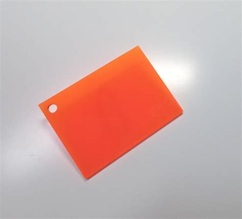 Chapa Placa Acrílico Cor Laranja Fluor cod LA613 Med 50cm X 40cm X