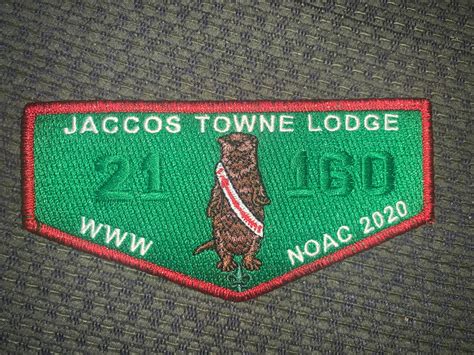 Mint Oa Flap Lodge Jaccos Towne Red Mylar Border Noac Ebay