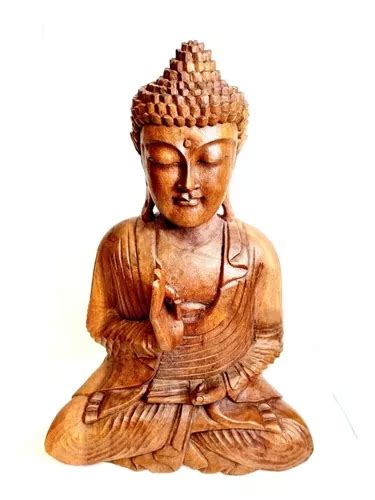 Buda Vitarka Madera 55cm Indonesia Buddha Envio Gratis