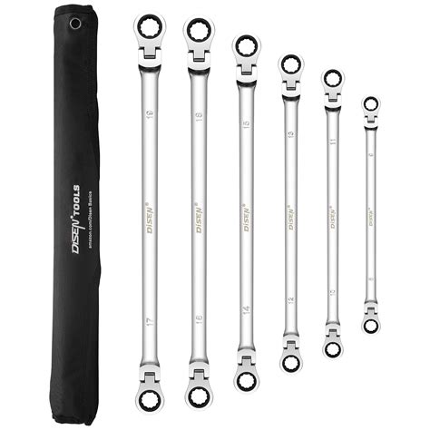 Snapklik Disen Extra Long Flex Head Ratcheting Wrench Set Pcs