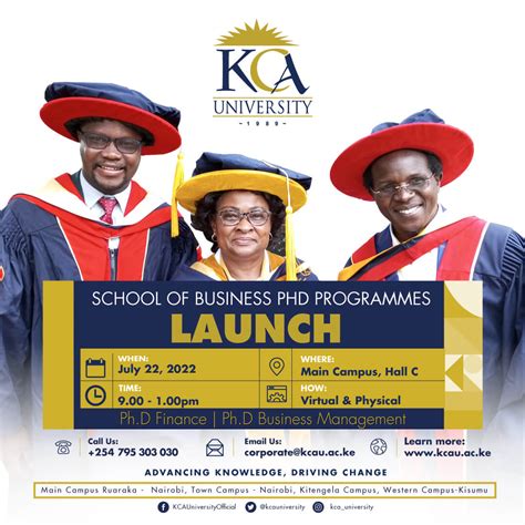 Kca University Launches Two New Phd Programmes Kca University