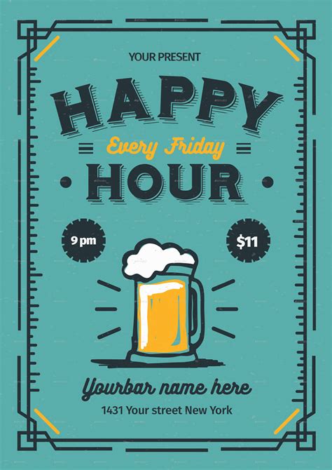 Happy Hour Flyer by lilynthesweetpea | GraphicRiver