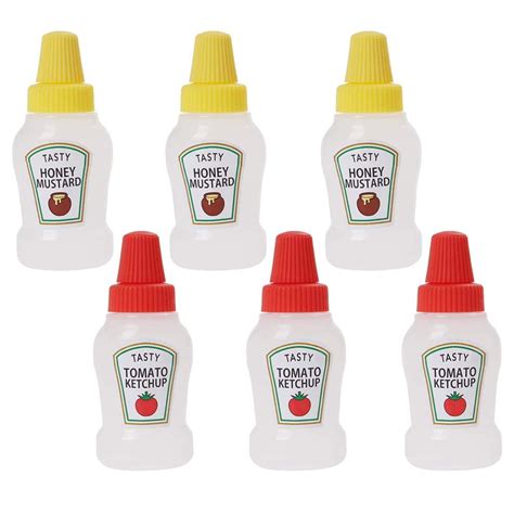 Buy 25ml Mini Condiment Squeeze Bottle Honey Squeezable Jar 6 Pack