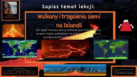 Wulkany I Trz Sienia Ziemi Na Islandii Lekcja Multimedialna