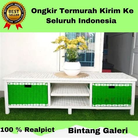 Jual Meja Tv Rotan Sintetis 2 Laci Motif Lemari Lemari Tv Minimalis Rak