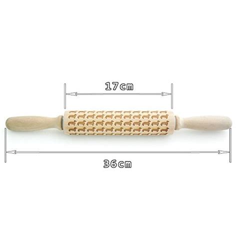 Dachshund Pattern Embossing Rolling Pin Engraved Rolling Pn For