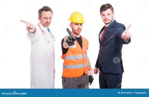 Serious Men Showing Refusal Gesture Stock Image Image Of Healthcare